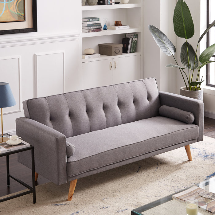 Mercury Row® Angus Twin 71.6'' Wide Tufted Back Convertible Sofa